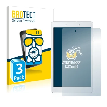 Vorderseite einer Produktverpackung mit dem Markenlogo BROTECT. Daneben ist das Gerät Samsung Galaxy Tab A 8.0 WiFi 2019 mit d