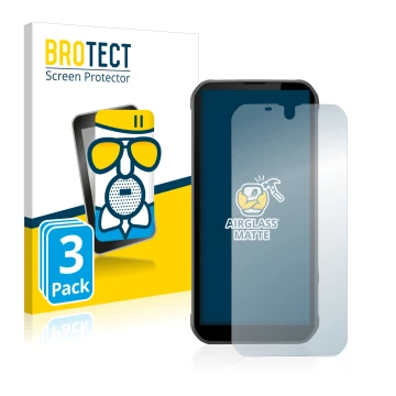 Vorderseite einer Produktverpackung mit dem Markenlogo BROTECT. Daneben ist das Gerät Gigaset GX290 mit dem zugehörigen Displa