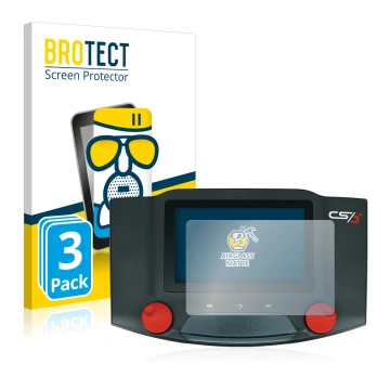 Vorderseite einer Produktverpackung mit dem Markenlogo BROTECT. Daneben ist das Gerät Märklin Central Station 3 Plus mit dem z