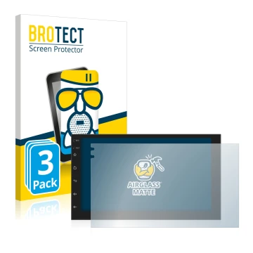 Vorderseite einer Produktverpackung mit dem Markenlogo BROTECT. Daneben ist das Gerät Phonocar MediaStation 2Din mit dem zugeh