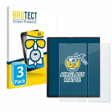 Vorderseite einer Produktverpackung mit dem Markenlogo BROTECT. Daneben ist das Gerät Huawei Mate Xs mit dem zugehörigen Displ