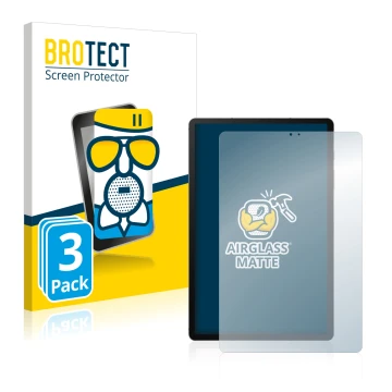 Vorderseite einer Produktverpackung mit dem Markenlogo BROTECT. Daneben ist das Gerät Samsung Galaxy Tab S6 2020 mit dem zugeh