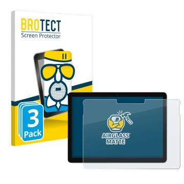 Vorderseite einer Produktverpackung mit dem Markenlogo BROTECT. Daneben ist das Gerät Microsoft Surface Go 2 10.5