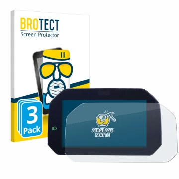 Vorderseite einer Produktverpackung mit dem Markenlogo BROTECT. Daneben ist das Gerät BMW F850GS 2018-2020 Connectivity TFT 6.