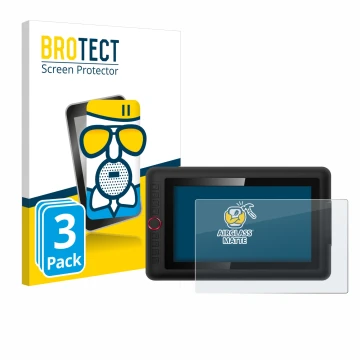 Vorderseite einer Produktverpackung mit dem Markenlogo BROTECT. Daneben ist das Gerät XP-Pen Artist 12 Pro mit dem zugehörigen