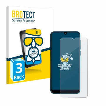 Vorderseite einer Produktverpackung mit dem Markenlogo BROTECT. Daneben ist das Gerät Beafon M6 mit dem zugehörigen Displaysch