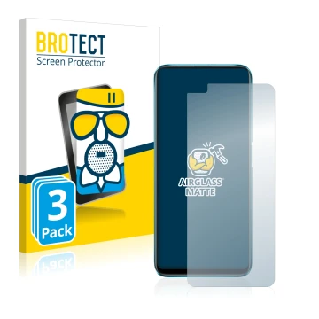 Vorderseite einer Produktverpackung mit dem Markenlogo BROTECT. Daneben ist das Gerät realme X3 SuperZoom mit dem zugehörigen 
