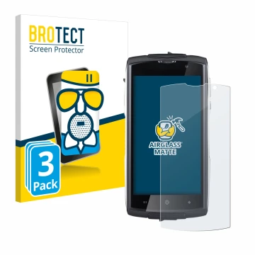 Vorderseite einer Produktverpackung mit dem Markenlogo BROTECT. Daneben ist das Gerät GoClever Quantum 500 Steel mit dem zugeh