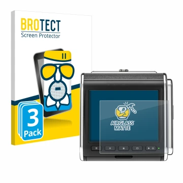 Vorderseite einer Produktverpackung mit dem Markenlogo BROTECT. Daneben ist das Gerät Hasselblad CFV II-2 50C 907X mit dem zug