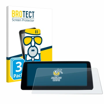 Vorderseite einer Produktverpackung mit dem Markenlogo BROTECT. Daneben ist das Gerät BMW 7 G11 2016-2018 Infotainment System 