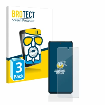 Vorderseite einer Produktverpackung mit dem Markenlogo BROTECT. Daneben ist das Gerät Xiaomi Poco X3 NFC mit dem zugehörigen D