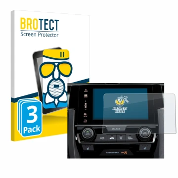 Vorderseite einer Produktverpackung mit dem Markenlogo BROTECT. Daneben ist das Gerät Honda Civic 2020 Infotainment System 202
