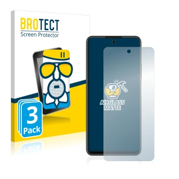 Vorderseite einer Produktverpackung mit dem Markenlogo BROTECT. Daneben ist das Gerät Huawei P smart 2021 mit dem zugehörigen 