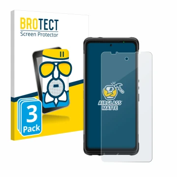 Vorderseite einer Produktverpackung mit dem Markenlogo BROTECT. Daneben ist das Gerät Ulefone Armor 10 5G mit dem zugehörigen 