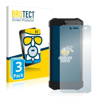 Vorderseite einer Produktverpackung mit dem Markenlogo BROTECT. Daneben ist das Gerät Hammer Energy 2 mit dem zugehörigen Disp
