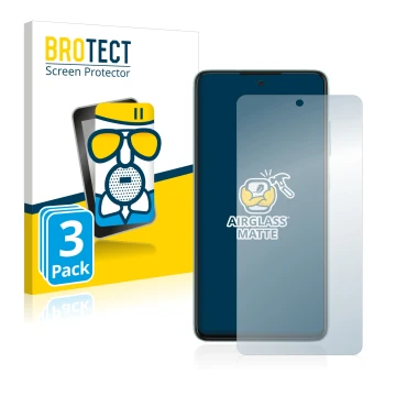 Vorderseite einer Produktverpackung mit dem Markenlogo BROTECT. Daneben ist das Gerät Samsung Galaxy A52 mit dem zugehörigen D
