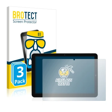 Vorderseite einer Produktverpackung mit dem Markenlogo BROTECT. Daneben ist das Gerät Mediacom SmartPad 10 Azimut 2 mit dem zu
