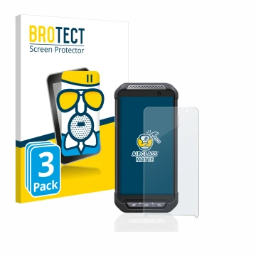 Vorderseite einer Produktverpackung mit dem Markenlogo BROTECT. Daneben ist das Gerät Point Mobile PM85 mit dem zugehörigen Di