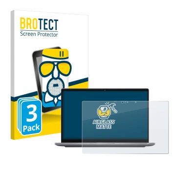 Vorderseite einer Produktverpackung mit dem Markenlogo BROTECT. Daneben ist das Gerät Dell Latitude 7420 2-in-1 Touch mit dem 