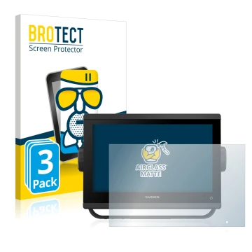 Vorderseite einer Produktverpackung mit dem Markenlogo BROTECT. Daneben ist das Gerät Garmin GPSMAP 923 mit dem zugehörigen Di