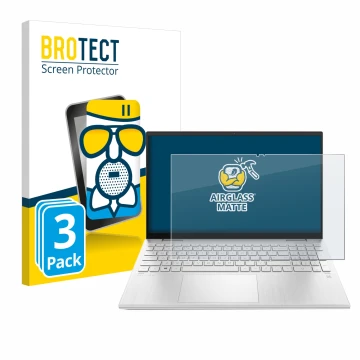 Vorderseite einer Produktverpackung mit dem Markenlogo BROTECT. Daneben ist das Gerät HP Pavilion x360 (15-erX) mit dem zugehö