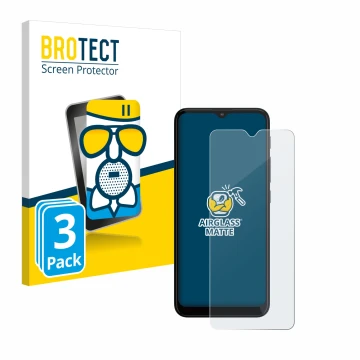Vorderseite einer Produktverpackung mit dem Markenlogo BROTECT. Daneben ist das Gerät Motorola Moto G20 mit dem zugehörigen Di