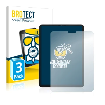 Vorderseite einer Produktverpackung mit dem Markenlogo BROTECT. Daneben ist das Gerät Apple iPad Pro 11