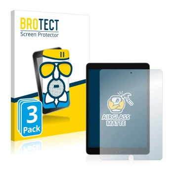 Vorderseite einer Produktverpackung mit dem Markenlogo BROTECT. Daneben ist das Gerät Apple iPad 10.2