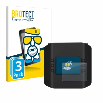 Vorderseite einer Produktverpackung mit dem Markenlogo BROTECT. Daneben ist das Gerät ISDT Smart Duo Charger K4 mit dem zugehö