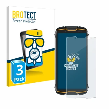 Vorderseite einer Produktverpackung mit dem Markenlogo BROTECT. Daneben ist das Gerät Cubot King Kong Mini 2 mit dem zugehörig