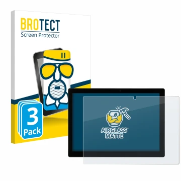 Vorderseite einer Produktverpackung mit dem Markenlogo BROTECT. Daneben ist das Gerät Hyrican Enwo Pad mit dem zugehörigen Dis