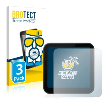 Vorderseite einer Produktverpackung mit dem Markenlogo BROTECT. Daneben ist das Gerät DJI Action 2 mit dem zugehörigen Display