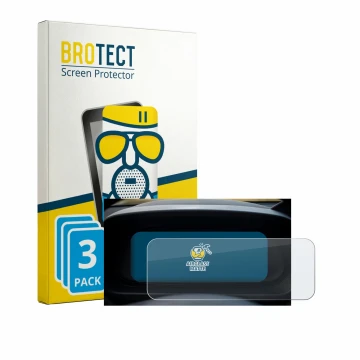 Vorderseite einer Produktverpackung mit dem Markenlogo BROTECT. Daneben ist das Gerät Hyundai i20 BC3 2021 Cockpit mit dem zug
