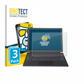 Vorderseite einer Produktverpackung mit dem Markenlogo BROTECT. Daneben ist das Gerät Wortmann Terra Pad 1262 mit dem zugehöri