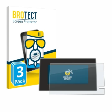 Vorderseite einer Produktverpackung mit dem Markenlogo BROTECT. Daneben ist das Gerät Renault Trafic 2021 Easy Link 8