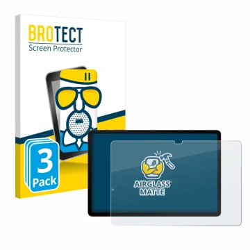 Vorderseite einer Produktverpackung mit dem Markenlogo BROTECT. Daneben ist das Gerät Samsung Galaxy Tab S8 Plus 5G mit dem zu