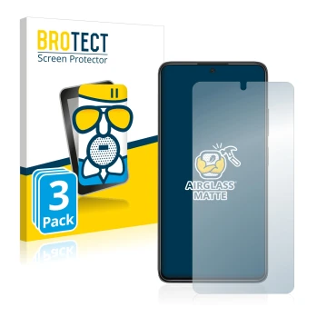Vorderseite einer Produktverpackung mit dem Markenlogo BROTECT. Daneben ist das Gerät Xiaomi Poco X4 Pro 5G mit dem zugehörige