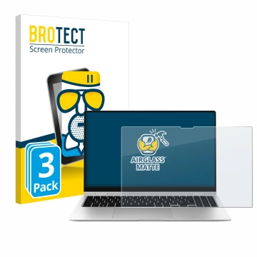Vorderseite einer Produktverpackung mit dem Markenlogo BROTECT. Daneben ist das Gerät Samsung Galaxy Book2 Pro 360 15.6