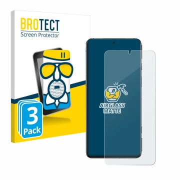 Vorderseite einer Produktverpackung mit dem Markenlogo BROTECT. Daneben ist das Gerät Xiaomi Black Shark 5 Pro mit dem zugehör
