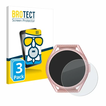 Vorderseite einer Produktverpackung mit dem Markenlogo BROTECT. Daneben ist das Gerät Michael Kors Access MKGO Gen 5E MKT 5116