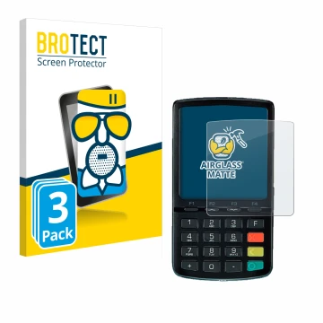 Vorderseite einer Produktverpackung mit dem Markenlogo BROTECT. Daneben ist das Gerät ingenico Link/2500 mit dem zugehörigen D