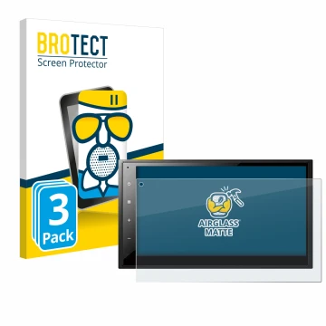 Vorderseite einer Produktverpackung mit dem Markenlogo BROTECT. Daneben ist das Gerät Pioneer DMH-A340DAB mit dem zugehörigen 