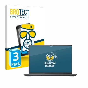 Vorderseite einer Produktverpackung mit dem Markenlogo BROTECT. Daneben ist das Gerät Lenovo IdeaPad Flex 5 16
