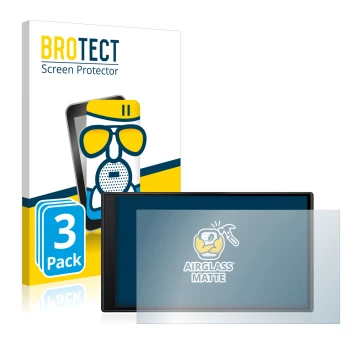 Vorderseite einer Produktverpackung mit dem Markenlogo BROTECT. Daneben ist das Gerät Garmin dezl LGV610 mit dem zugehörigen D