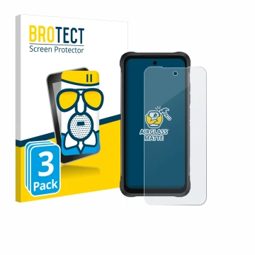 Vorderseite einer Produktverpackung mit dem Markenlogo BROTECT. Daneben ist das Gerät Umidigi Bison 2 Pro mit dem zugehörigen 