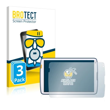 Vorderseite einer Produktverpackung mit dem Markenlogo BROTECT. Daneben ist das Gerät Zebra ET45 10.1