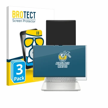 Vorderseite einer Produktverpackung mit dem Markenlogo BROTECT. Daneben ist das Gerät HP Envy x360 2-in-1 15-ey mit dem zugehö