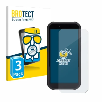 Vorderseite einer Produktverpackung mit dem Markenlogo BROTECT. Daneben ist das Gerät SkyCaddie SX550 mit dem zugehörigen Disp