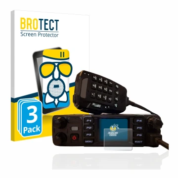 Vorderseite einer Produktverpackung mit dem Markenlogo BROTECT. Daneben ist das Gerät AnyTone AT-D578UV plus mit dem zugehörig