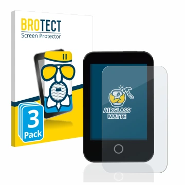 Vorderseite einer Produktverpackung mit dem Markenlogo BROTECT. Daneben ist das Gerät Medtrum Touchcare nano CGM mit dem zugeh